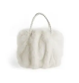 Priscilla Faux Fur Tote - Winter White