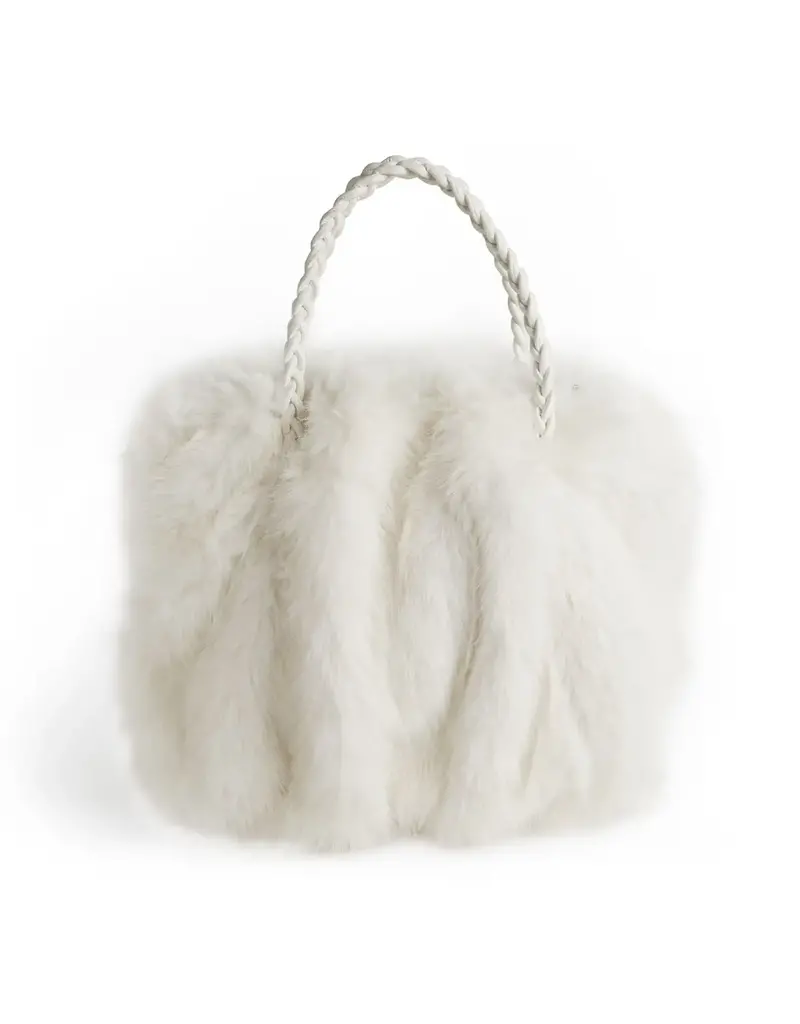 Priscilla Faux Fur Tote - Winter White