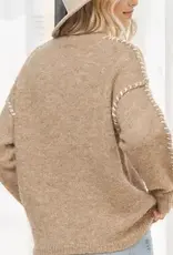 Olivia Stitch Trim Detail Knit Sweater