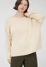 Raw Edge Drop Shoulder Sweater