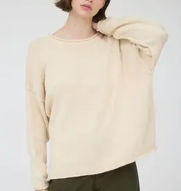 Raw Edge Drop Shoulder Sweater