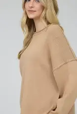 Raw Edge Drop Shoulder Sweater