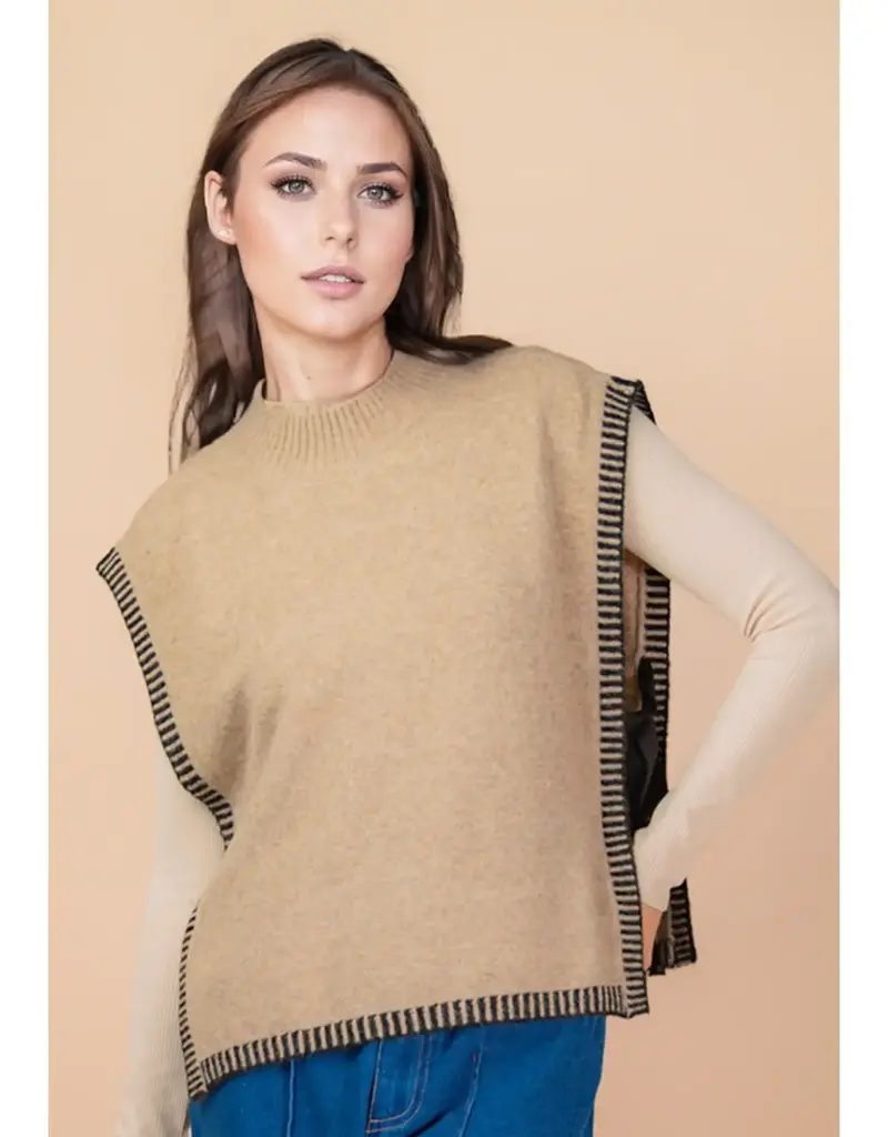 Knit Vest With Tie Side Detail