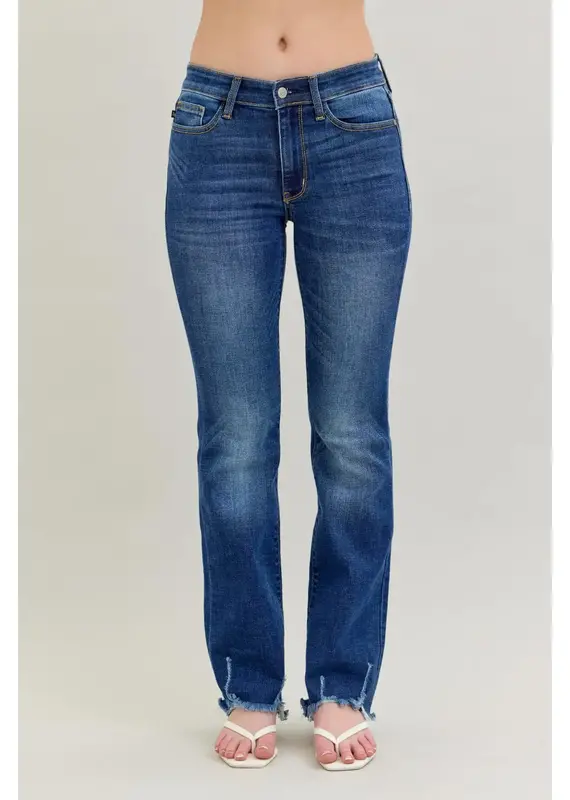 Judy Blue Distressed Hem Bootcut Jean