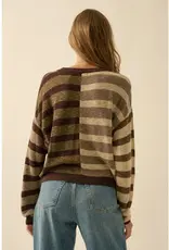 Stripes Ribbed-Knit Sweater