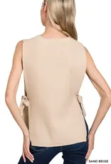 Side Tie Sweater Vest