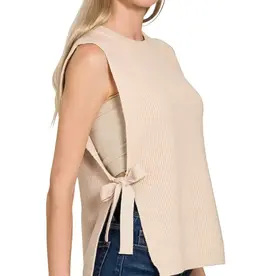 Side Tie Sweater Vest