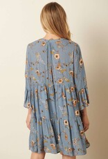 Flower Print Babydoll Dress