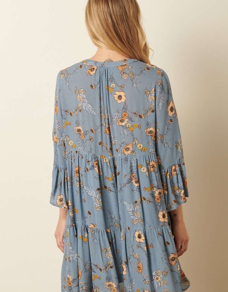 Flower Print Babydoll Dress