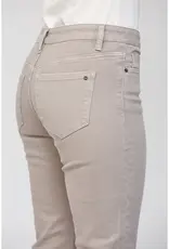 Mid Rise Straight Leg Pant with Bottom Side Slit