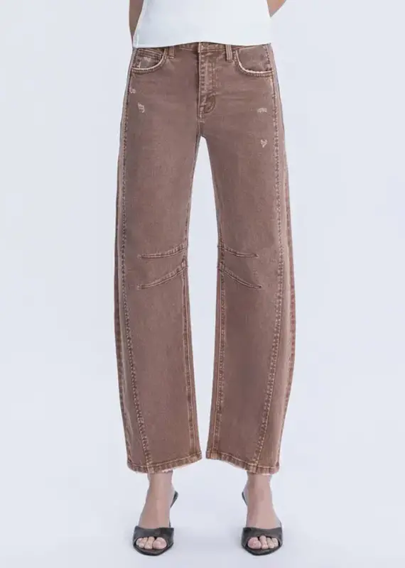 Flying Mokey High Rise Twist Barrel Jeans