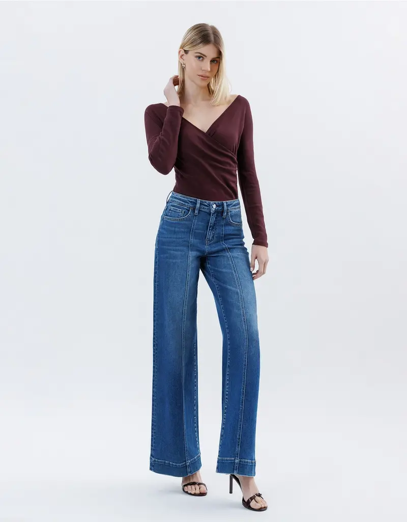 High Rise Trouser Hem Extreme Wide Leg