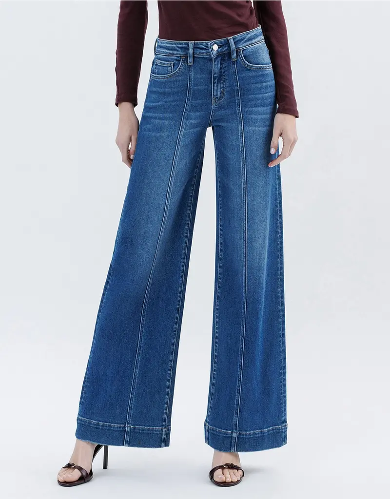 High Rise Trouser Hem Extreme Wide Leg