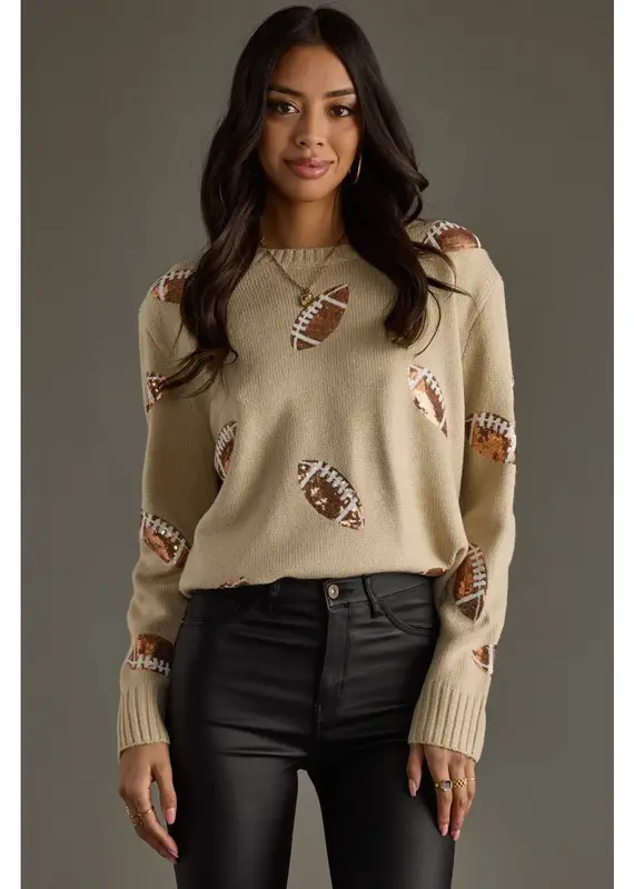 Sequin Footballs Sweater