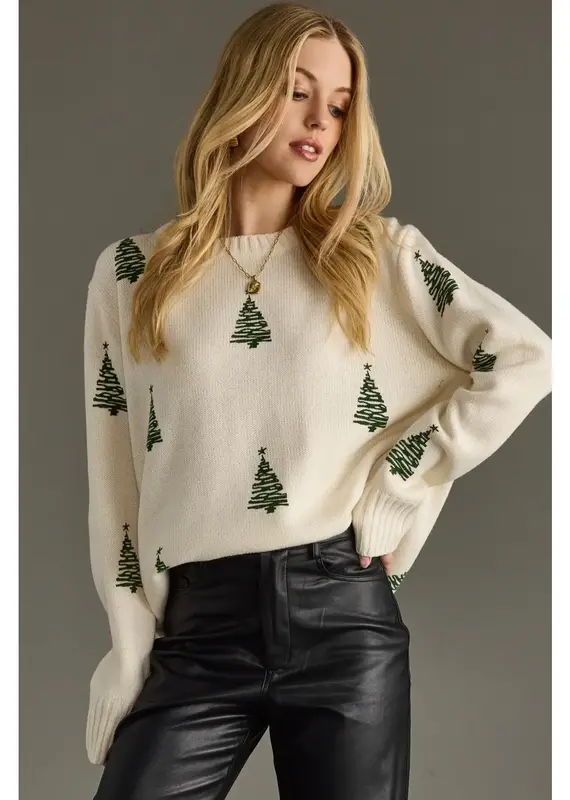 Ivory Tree Sweater