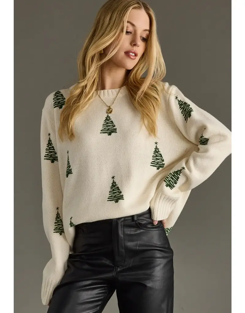 Ivory Tree Sweater