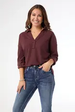 Michela Long Sleeve V-Neck Top