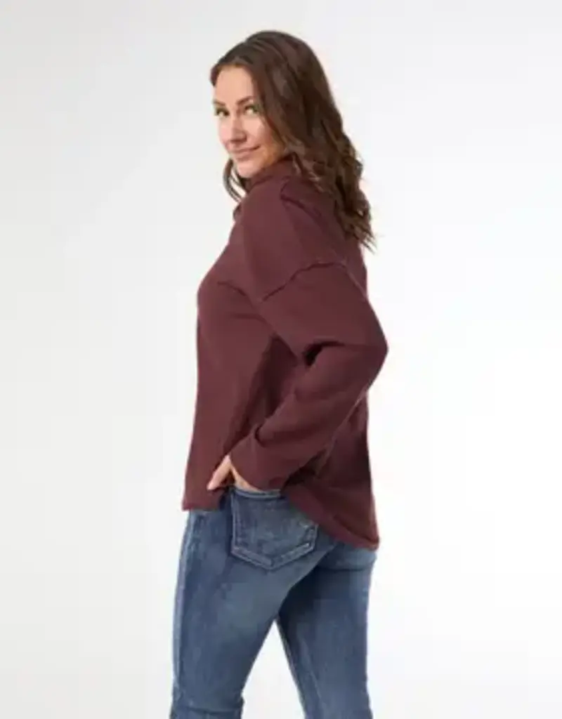 Michela Long Sleeve V-Neck Top