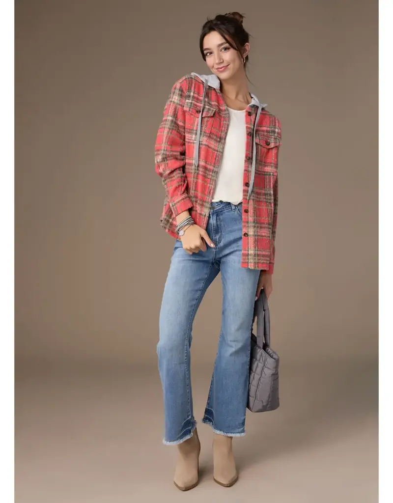 Quinn Hooded Plaid Shacket