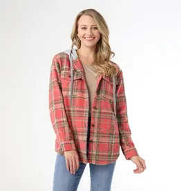 Quinn Hooded Plaid Shacket