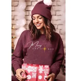 Merry Christmas Mineral Graphic Sweatshirt