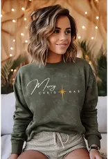 Merry Christmas Mineral Graphic Sweatwhirt