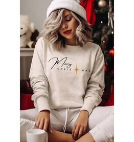 Merry Christmas Mineral Graphic Sweatwhirt