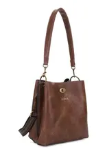 Lola 3316 Cross Body/Bucket Bag - Coffee