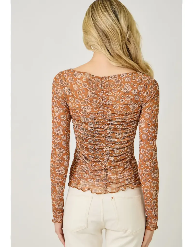 Lettuce Hem Mesh Top