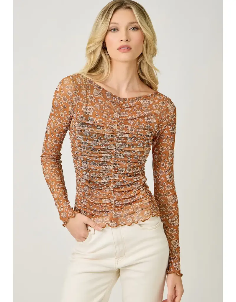 Lettuce Hem Mesh Top