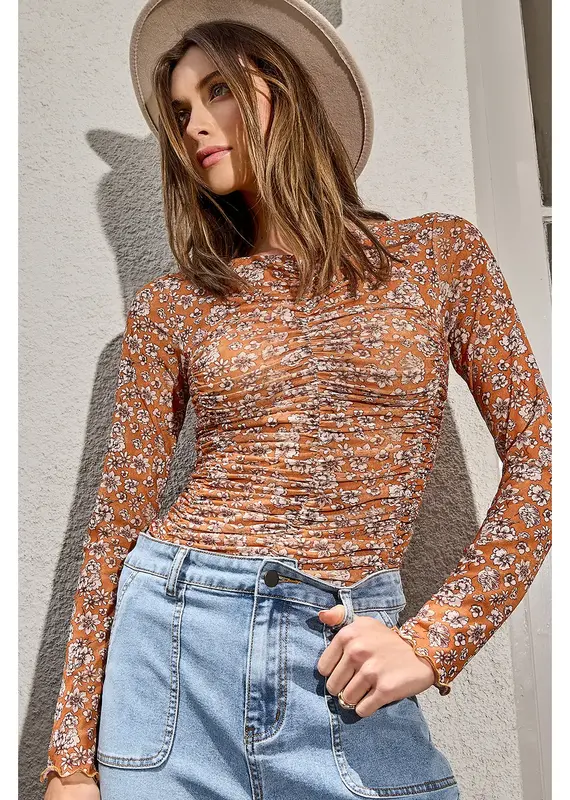 Lettuce Hem Mesh Top