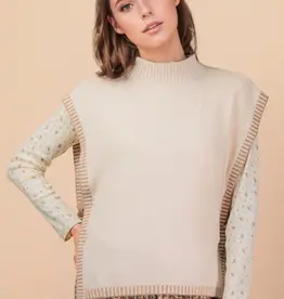 Knit Vest With Tie Side Detail