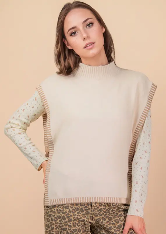 Knit Vest With Tie Side Detail