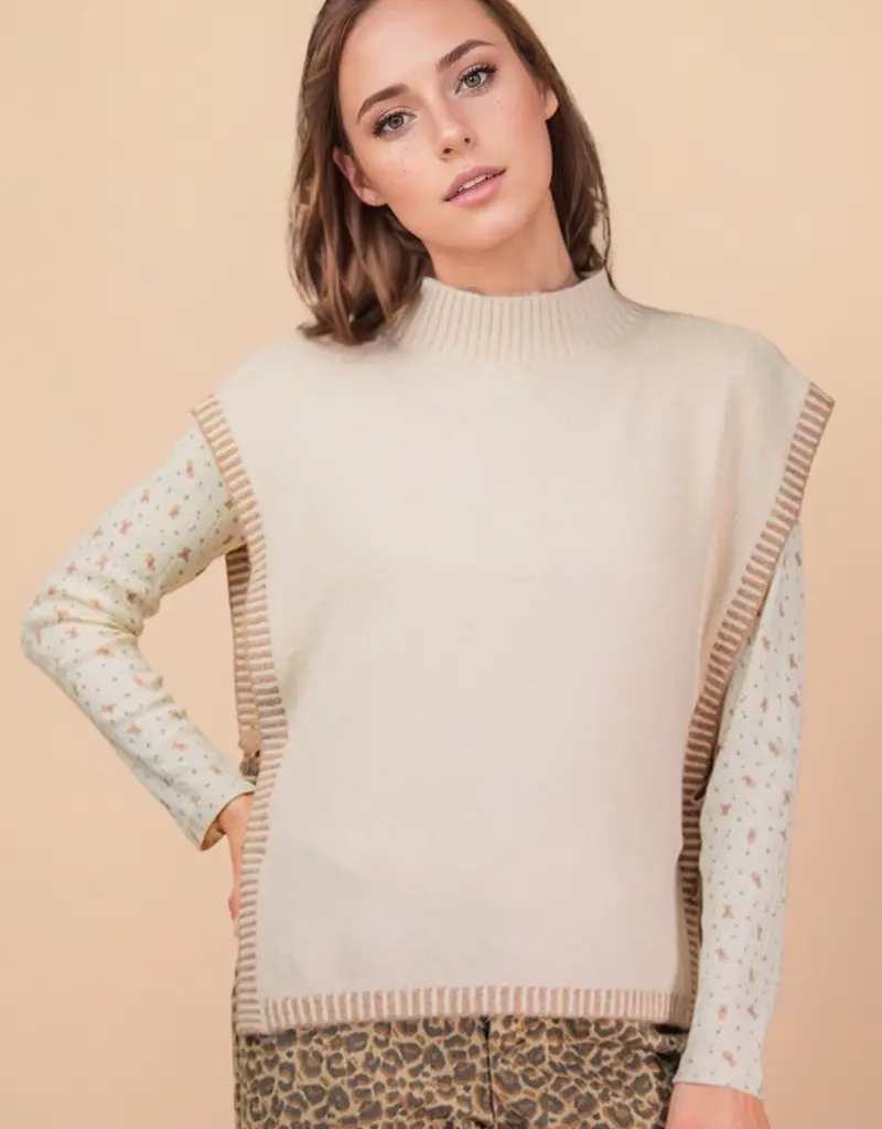 Knit Vest With Tie Side Detail