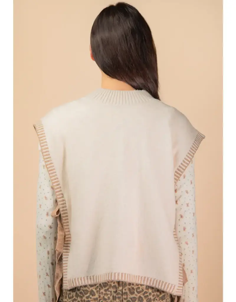 Knit Vest With Tie Side Detail