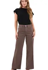 Curvy Chloe High Rise Frayed Wide Leg Pants