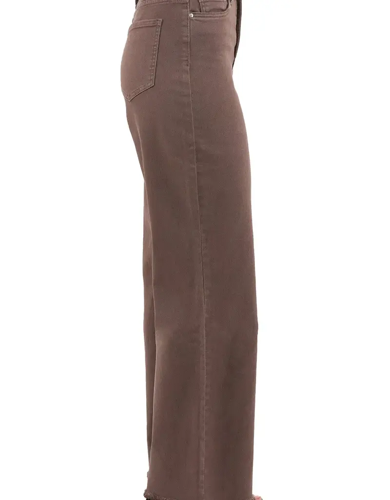 Curvy Chloe High Rise Frayed Wide Leg Pants