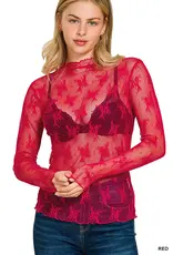 Lace See-Through Layering Top