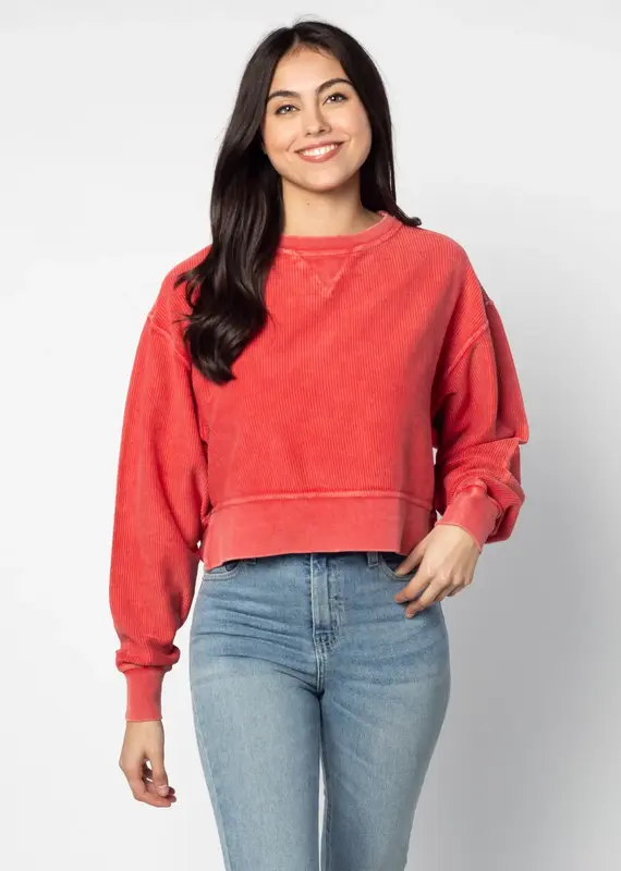 Chicka-d Corded Boxy Pullover