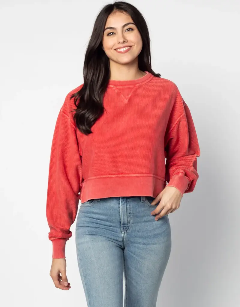 Chicka-d Corded Boxy Pullover