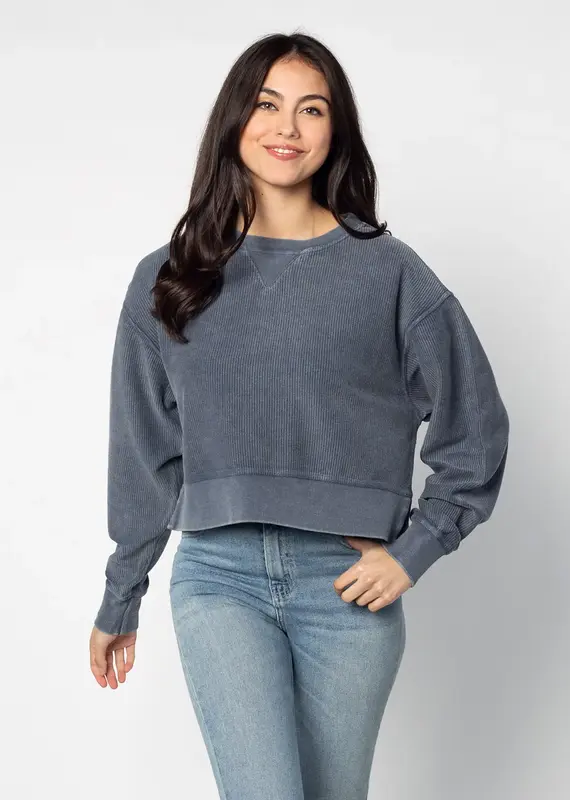 Chicka-d Corded Boxy Pullover