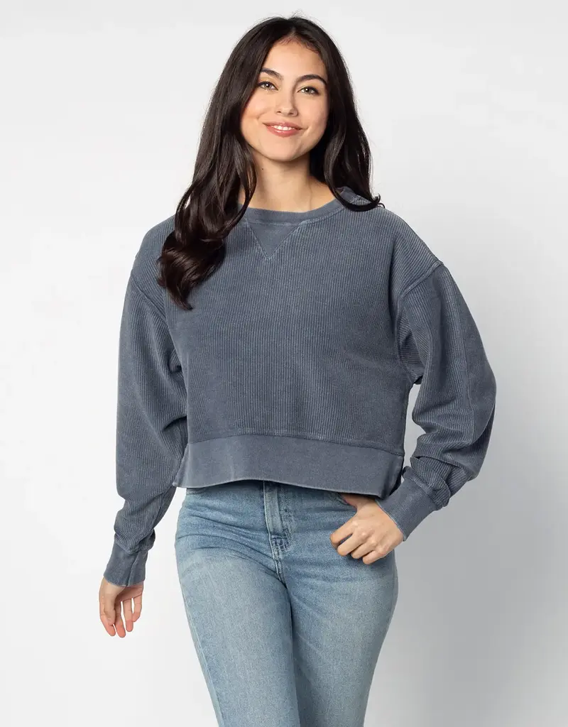 Chicka-d Corded Boxy Pullover