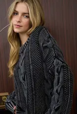 Chunky Washed Cable Knit Sweater