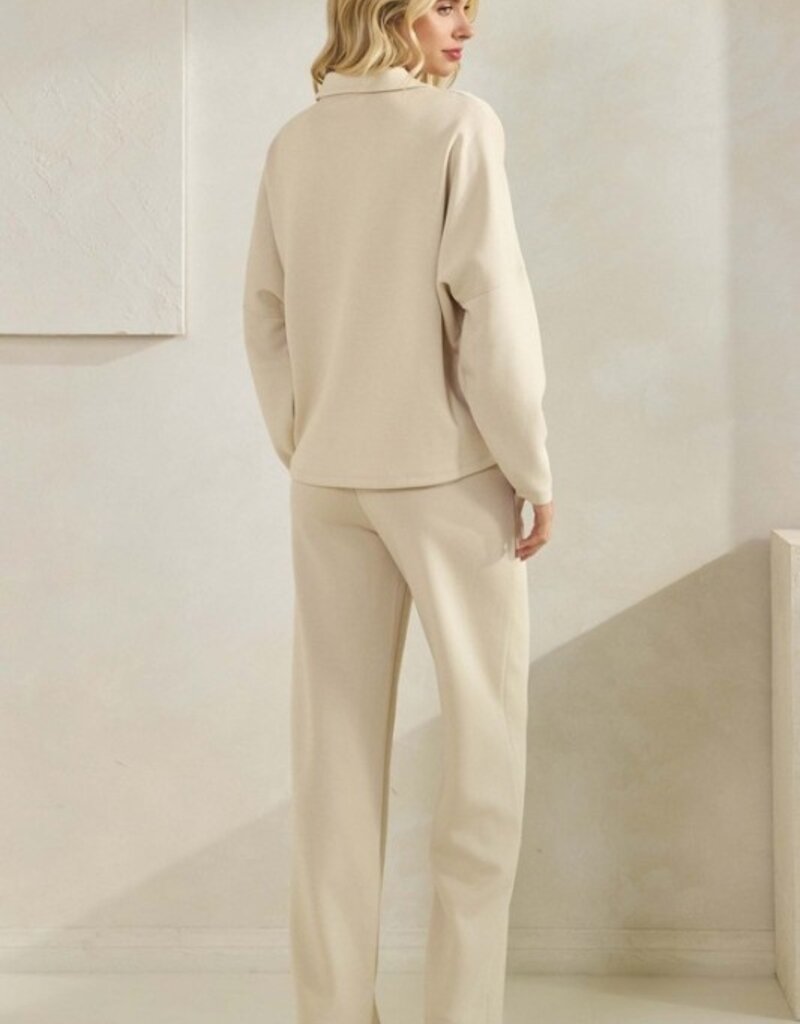 Elegant V-neck Top & Pant Set