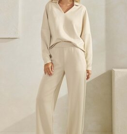 Elegant V-neck Top & Pant Set