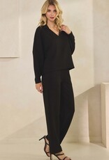 Elegant V-neck Top & Pant Set