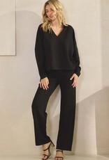 Elegant V-neck Top & Pant Set