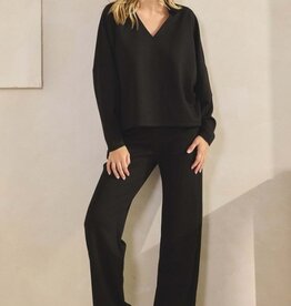Elegant V-neck Top & Pant Set
