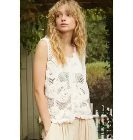 Crochet Button Up Vest