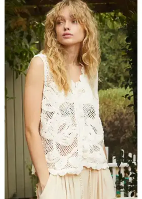 Crochet Button Up Vest